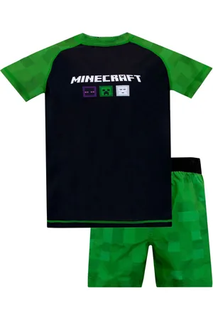 Character Black/Green Minecraft 2 Piece Top & Shorts Set 10