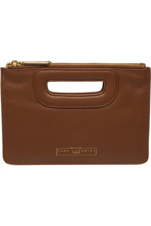 PURE LUXURIES LONDON Esher Leather Clutch Bag One