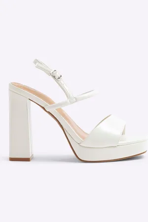 River Island White Sling Back Platform Sandals AU 9 (EU 40)