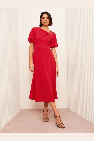 Friends Like These Short Sleeve Buckle Detail Tailored Dress AU 16