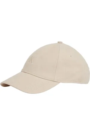 Calvin Klein White Embroidered Monogram 100% Cotton Cap One