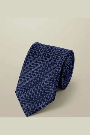 Charles Tyrwhitt Blue Stain Resistant Geo Tie One