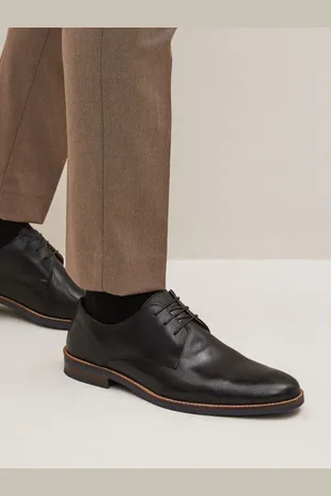 Next Wide Fit Leather Derby Shoes with Navy Contrast Sole AU 7 W (EU 41)