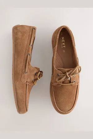 Next Standard Fit Forever Comfort Leather Round Toe Slim Boat Shoes AU 8 W (EU 39)