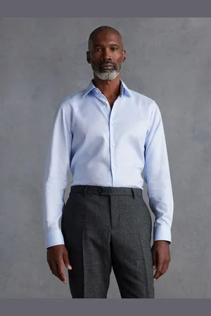 Next Regular Fit Signature Royal Oxford Long Sleeve Single Cuff 100% Cotton Shirt 155in
