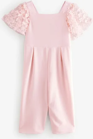 Ted Baker Pink 3D Flower Print Sleeve Detail Jumpsuit 11 Years (146cm)