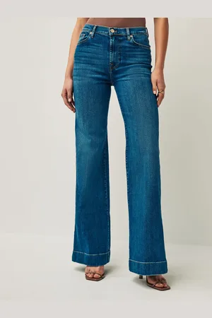 7 for all Mankind Blue Dojo Soho Wide-Leg Jeans 31W x 31L (UK 31 R)