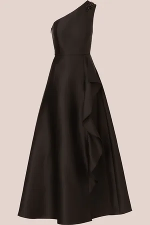 Adrianna Papell Studio One Shoulder Mikado Gown AU 12