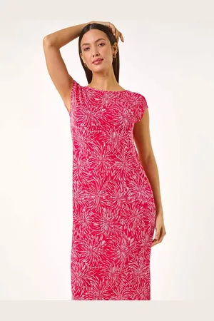 Roman Abstract Print A-Line Midi Dress AU 14