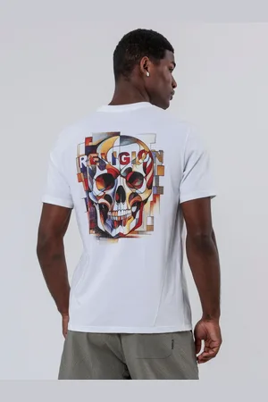 Religion White Abstract 100% Cotton T-Shirt L