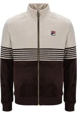 Fila Brown Merrick Velour Track sweat top XS