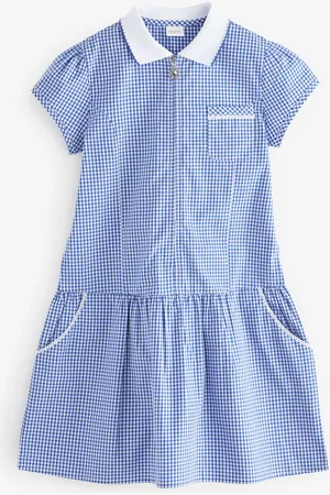 Next Zip Front Cotton Rich Gingham School Dress (3-14yrs) 6 Years (116cm)