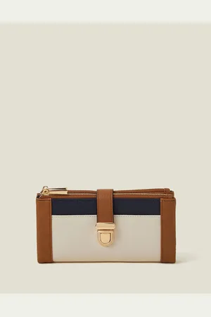 Accessorize Brown Push Lock Wallet One