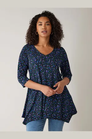 Evans V-Neck 3/4 Sleeve Tunic AU 30-32