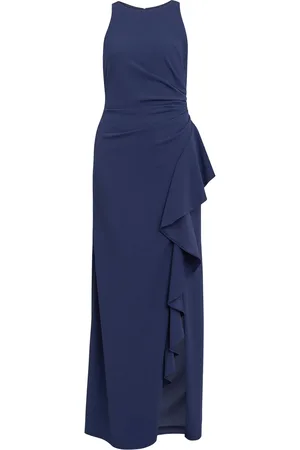Gina Bacconi Chelsea Sleeveless Maxi Dress With Ruffle Front AU 10