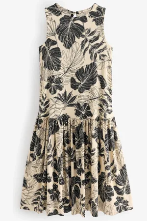 Next Sleeveless Textured Jersey Dropwaist Maxi Dress S Reg