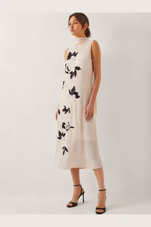 Monsoon Ari Floral Embellished Midi Dress 10