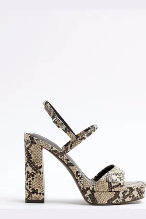 River Island Grey Sling Back Platform Sandals AU 7 (EU 38)