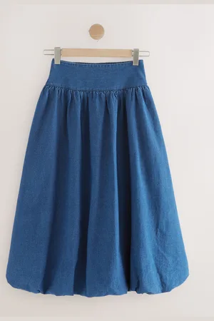 Next Puffball Midi Denim Skirt AU 24