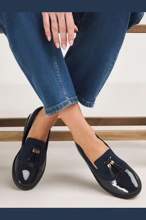 Simply Be Wide Fit Tassle Trim Slipper Cut Loafers AU 7 (EU 38)