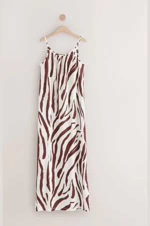 Next Maxi Length Trapeze Shape Ruched Neckline Thin Vest Strap Dress X-Large Petite