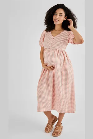 JoJo Maman Bébé Puff Sleeve Maternity Midi Dress large