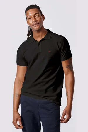 Aubin 100% Cotton Marcel Pique Black Polo Shirt xlarge