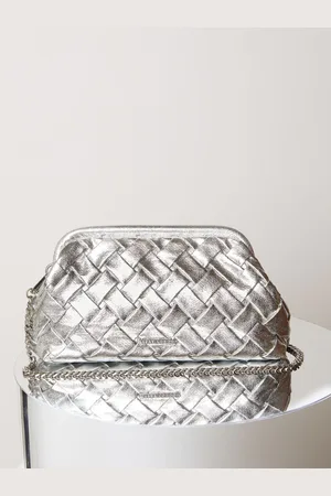 Lipsy London Silver Weave Pouch Clutch Bag One
