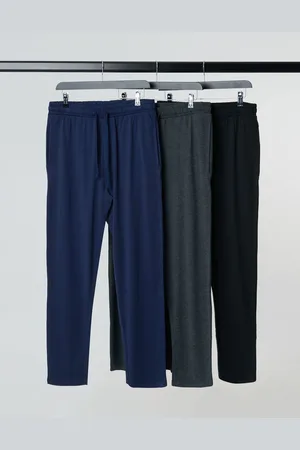 Threadbare Black 100% Cotton Jersey Lounge Bottoms 3 Pack xlarge