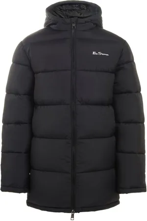 Ben Sherman Boys Longline Puffer Black Jacket 128134cm