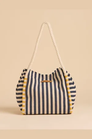 Brakeburn Blue Deck Stripe Beach 100% Cotton Bag One