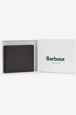 Barbour Dark Brown Amble Leather Billfold Wallet onesize