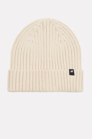 New Balance White Tab Beanie Hat One