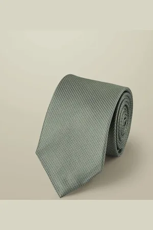 Charles Tyrwhitt Green Stain Resistant Medallion Tie One