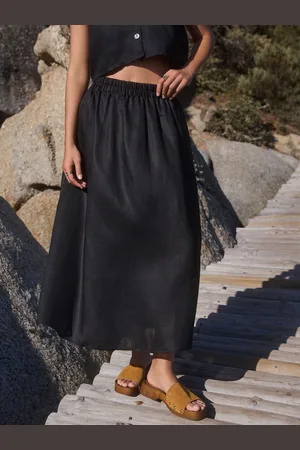 Next 100% Linen Midi Skirt AU 10