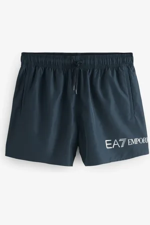 EA7 Emporio Armani Blue Logo Swim Shorts S