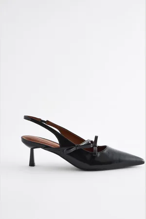 Next Black Forever Comfort Point Toe Bow Sling Back Heels AU 7 (EU 38)