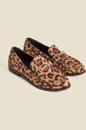 Sosandar Leopard Print Snaffle Trim Mule Loafers AU 8 (EU 39)