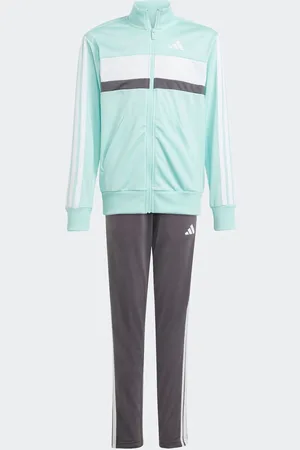 adidas Green 3 Stripe Tibero Tracksuit 146152cm