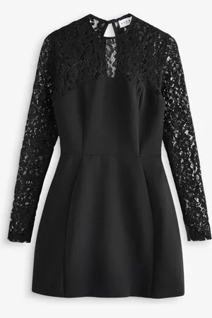 Club L Mini Birdie Lace Long Sleeve Bridal Dress AU 12