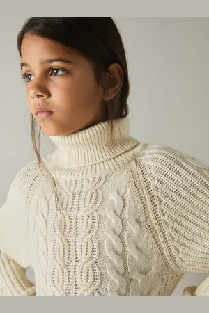 Reiss Mimi 4-9 yrs Wool-Blend Cabled Jumper Dress 116122cm