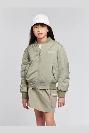 Jack Wills Grey Girls Utility Bomber Jacket 10