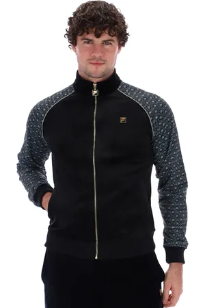 Fila Black Albero Velour Track Jacket xsmall