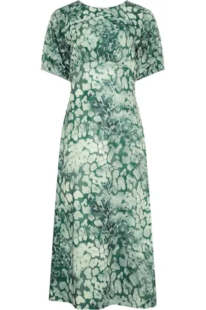 Long Tall Sally LTS Tall Sage Animal Print Midi Dress AU 18 Tall