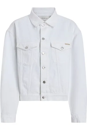 Calvin Klein Off White Boxy Denim Jacket medium