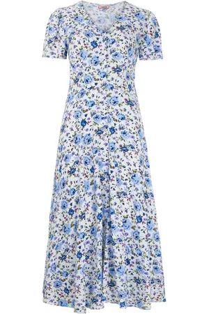 Joe Browns Button Through Ditsy Floral V-Neck Dress 12