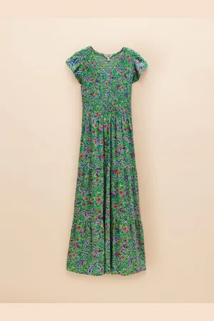Joules Esme Shirred Midi Dress AU 8