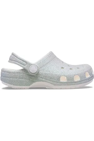 Crocs White Classic Glitter Clogs AU 5 (EU 21)