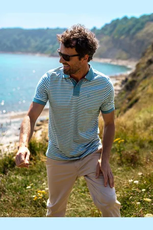Brakeburn 100% Cotton Smoke Stripe Polo Shirt S