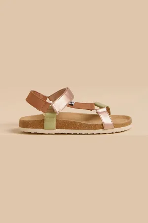 Brakeburn Brown Dark Playful Webbing Strap Sandals AU 9 (EU 40)